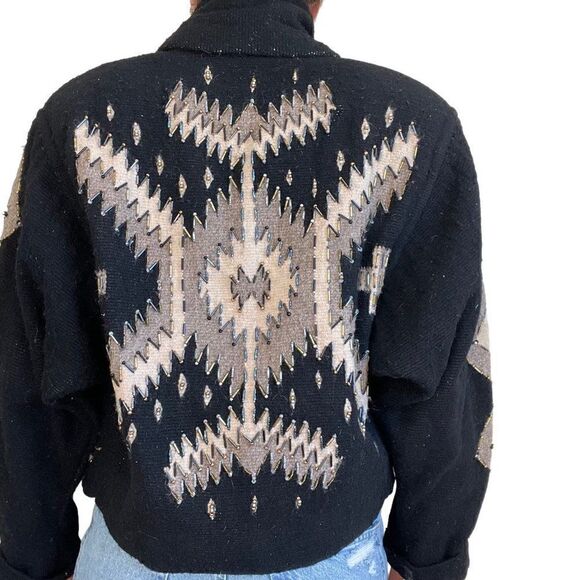 Vintage Womens Krista Koeppe Western Wool Hand Embroidered Beaded Jacket Sz M - Picture 6 of 10